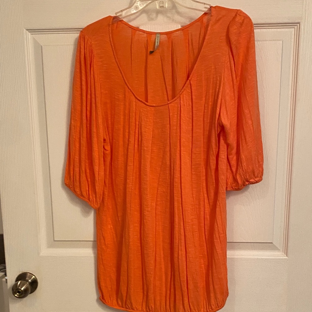 Olivia Moon Vibrant Orange Tunic Top XL